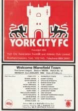 York City v Mansfield Town 02-Jan-1984