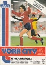 York City v Plymouth Argyle 17-Aug-1985