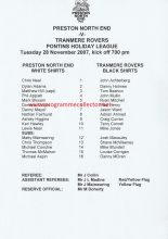Preston North End Reserves v Tranmere Rovers Reserves 28-Nov-2007
