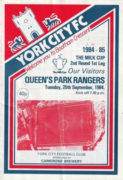 York City v Queens Park Rangers   25-Sep-1984