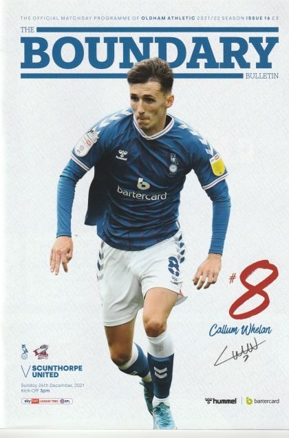 Oldham Athletic v Scunthorpe United  26-Dec-2021
