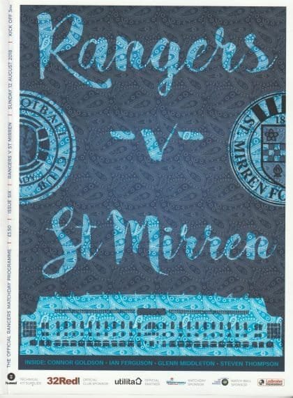 Glasgow Rangers v St Mirren  12-Aug-2018