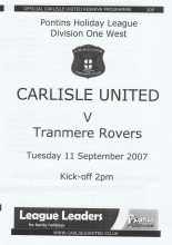 Carlisle United Reserves v Tranmere Rovers Reserves 12-Sep-2007