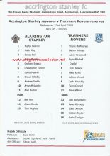 Accrington Stanley Reserves v Tranmere Rovers Reserves 23-Apr-2008
