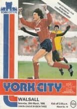 York City v Walsall  29-Mar-1986
