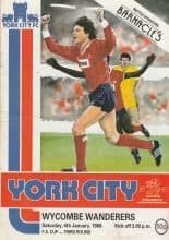 York City v Wycombe Wanderers   04-Jan-1986