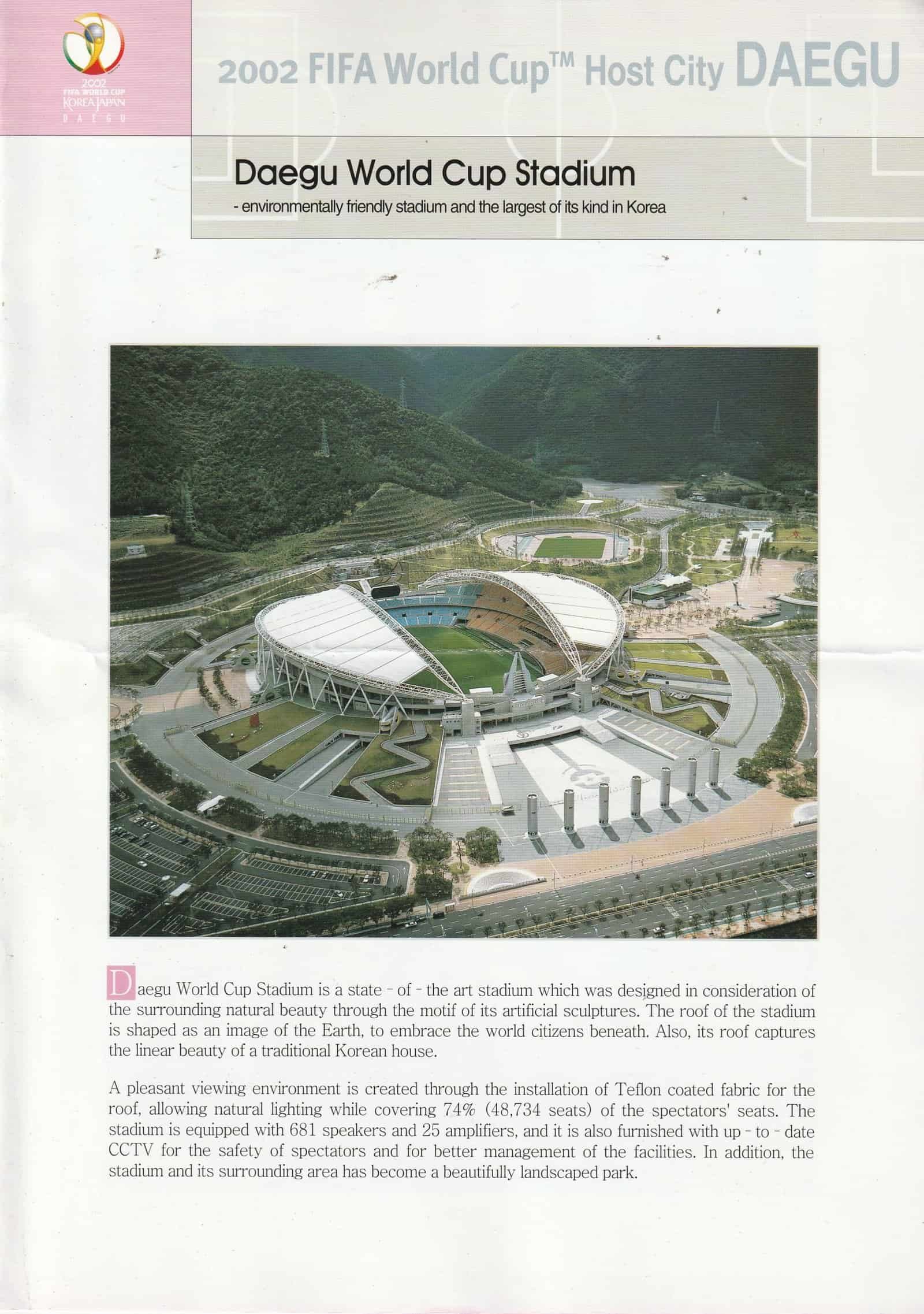 2002 FIFA World Cup Guide Daegu