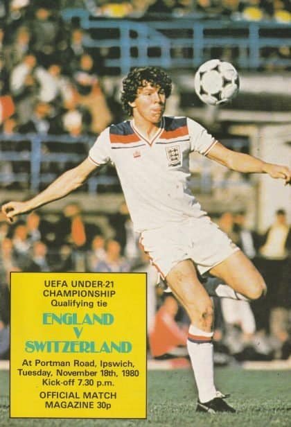 England u21 v Switzerland u21 18-Nov-1980