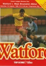 Watford v West Bromwich Albion 24-Aug-1985