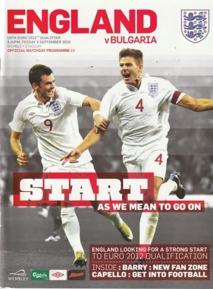 England v Bulgaria 03-Sep-2010