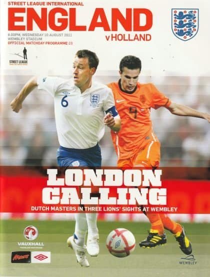 England v Holland  10-Aug-2011