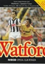 Watford v Ipswich Town  30-Aug-1983