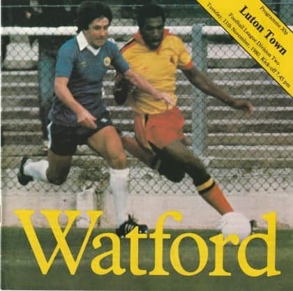 Watford v Luton Town 11-Nov-1980