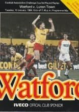 Watford v Luton Town 10-Jan-1984