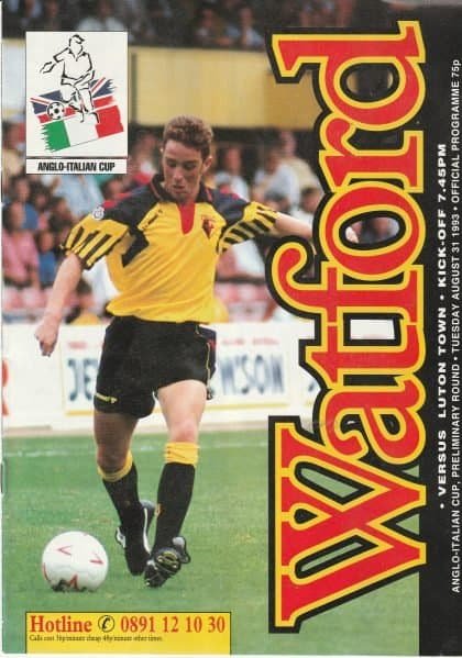 Watford v Luton Town 31-Aug-1993