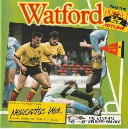 Watford v Newcastle United 10-Jan-1989