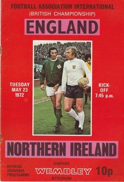 England v Northern Ireland 23-May-1972