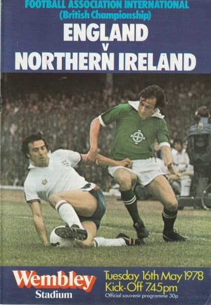 England v Northern Ireland 16-May-1978