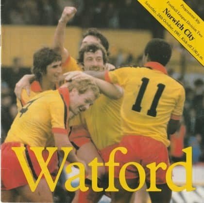 Watford v Norwich City  24-Oct-1981