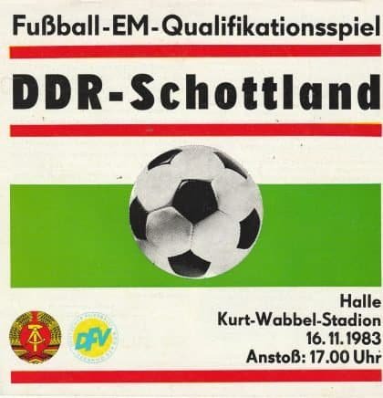German Democratic Republic (East Germany) v Scotland  16-Nov-1983
