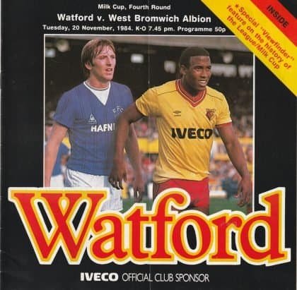 Watford v West Bromwich Albion 20-Nov-1984