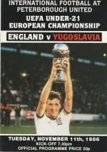 England u21 v Yugoslavia u21 11-Nov-1986