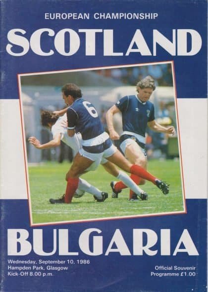 Scotland v Bulgaria 10-Sep-1986