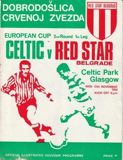 Glasgow Celtic v Red Star Belgrade  13-Nov-1968