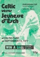 Glasgow Celtic v Jeunesse Esch  14-Sep-1977