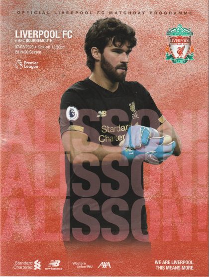 Liverpool v AFC Bournemouth 07-Mar-2020