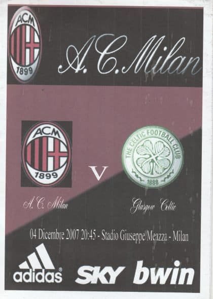 AC Milan v Glasgow Celtic  04-Dec-2007