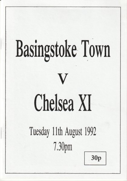 Basingstoke Town v Chelsea XI 11-Aug-1992