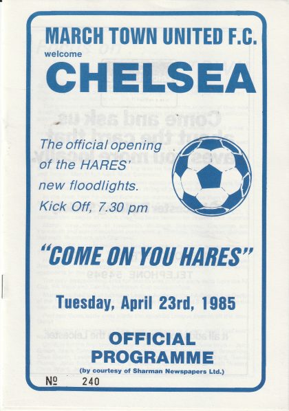 March Town United v Chelsea   23-Apr-1985