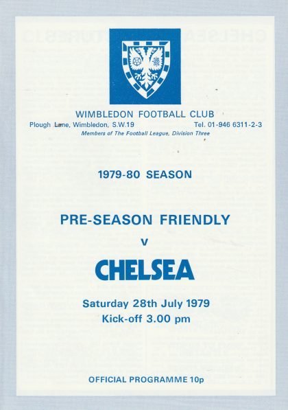 Wimbledon v Chelsea 28-Jul-1979