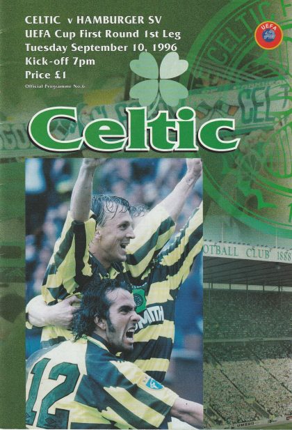 Glasgow Celtic v HSV Hamburg 10-Sep-1996