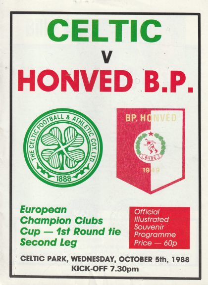 Glasgow Celtic v Honved  05-Oct-1988