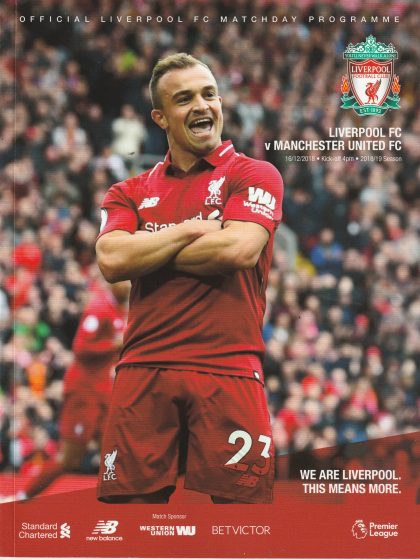 Liverpool v Manchester United 16-Dec-2018