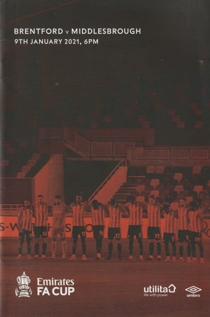 Brentford v Middlesbrough  09-Jan-2021