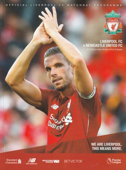 Liverpool v Newcastle United 26-Dec-2018