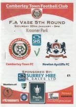 Camberley Town v Newton Aycliffe  30-Jan-2016