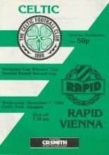 Glasgow Celtic v Rapid Vienna 07-Nov-1984