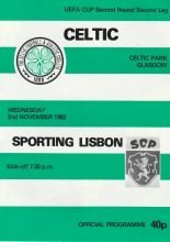 Glasgow Celtic v Sporting Lisbon   02-Nov-1983