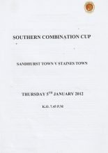Sandhurst Town v Staines Town 05-Jan-2012