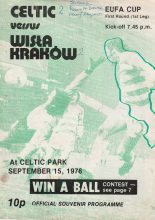 Glasgow Celtic v Wisla Krakow  15-Sep-1976