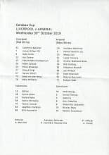 Liverpool v Arsenal  30-Oct-2019