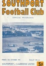 Southport v Cambridge United  13-Oct-1972