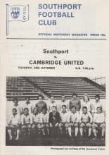 Southport v Cambridge United  26-Oct-1976