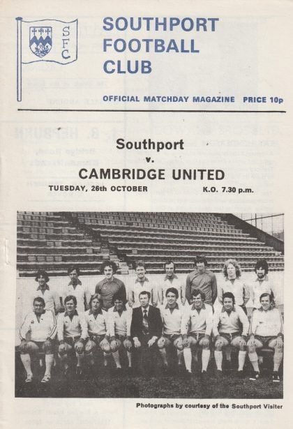 Southport v Cambridge United  26-Oct-1976
