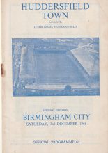 Huddersfield Town v Birmingham City 03-Dec-1966