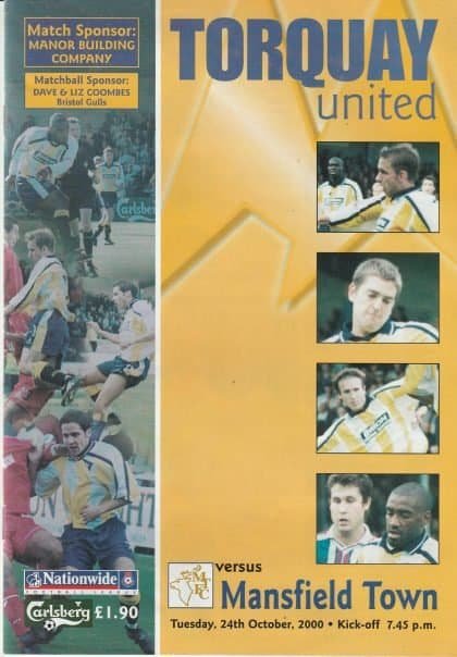 Torquay United v Mansfield Town 24-Oct-2000